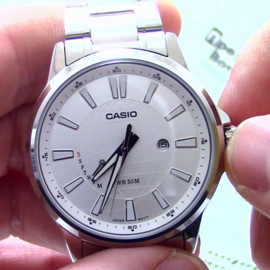 Men\'s CASIO ENTICER Silver Anal KICKS CREW - Minimalistic Watch Mens Series Fashion