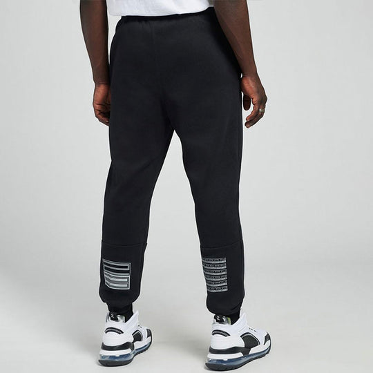 Men's Jordan Fleece Lined Lacing Casual Bundle Feet Sports Pants/Trousers/Joggers Black DD0390-010 Sweat Pants - KICKSCREW