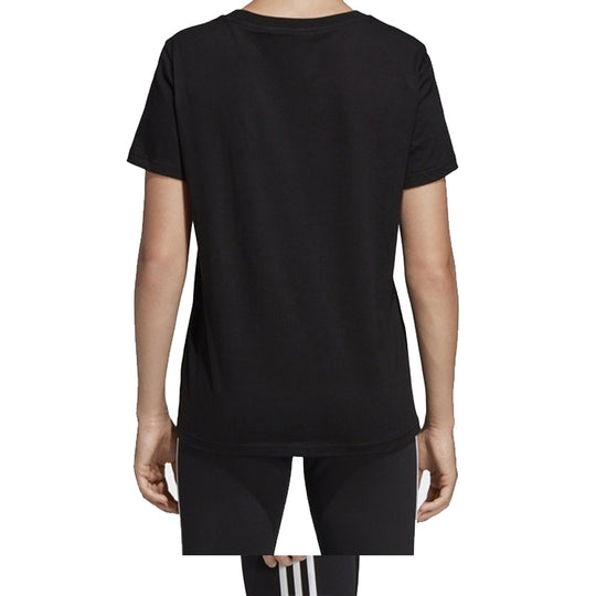 (WMNS) adidas Sports Stylish Short Sleeve 'Black White' DP2361