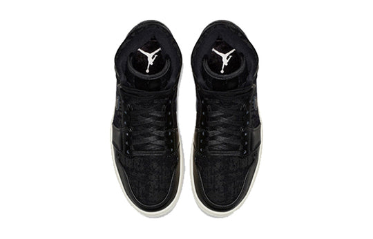 (WMNS) Air Jordan 1 Retro High Premium 'Black' AH7389-001 Retro Basketball Shoes  -  KICKS CREW