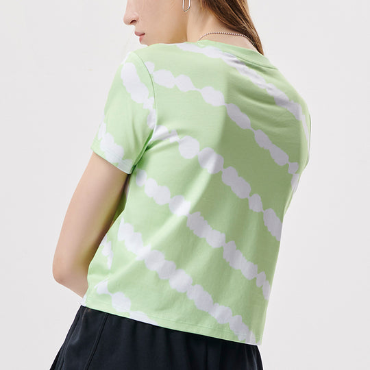 FILA FUSION Contrasting Colors Printing Slim Fit Knit Short Sleeve Green T11W131102F-LG