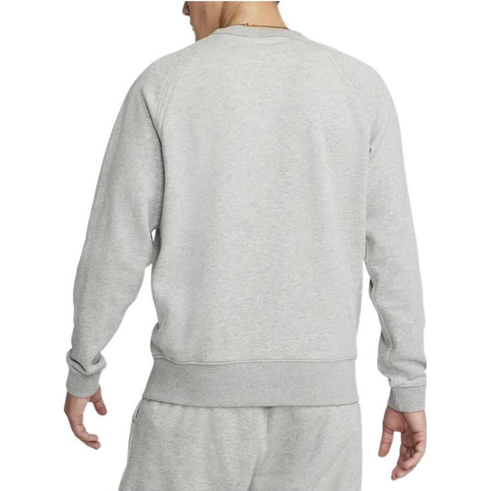 Men's Nike Logo Round Neck Printing Long Sleeves Pullover Gray DQ4170-063