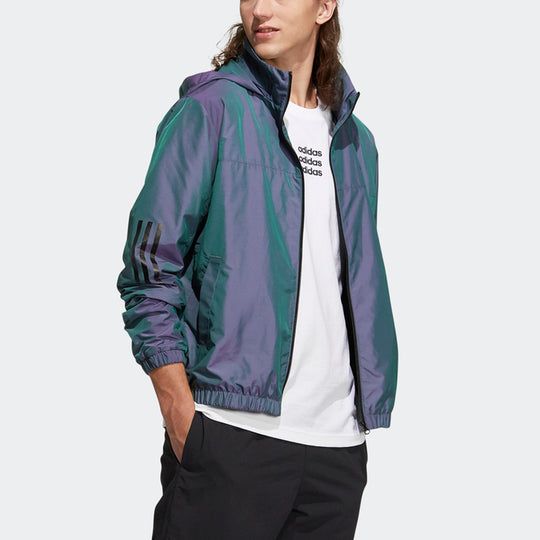 Men's adidas neo Sports Jacket Purple H45177 - KICKS CREW