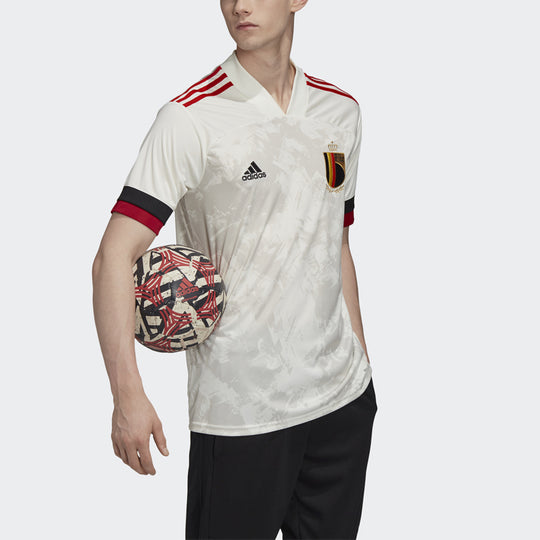 adidas RBFA A JSY Belgium National Team Away Fan Edition Sports Short Sleeve Jersey White EJ8548