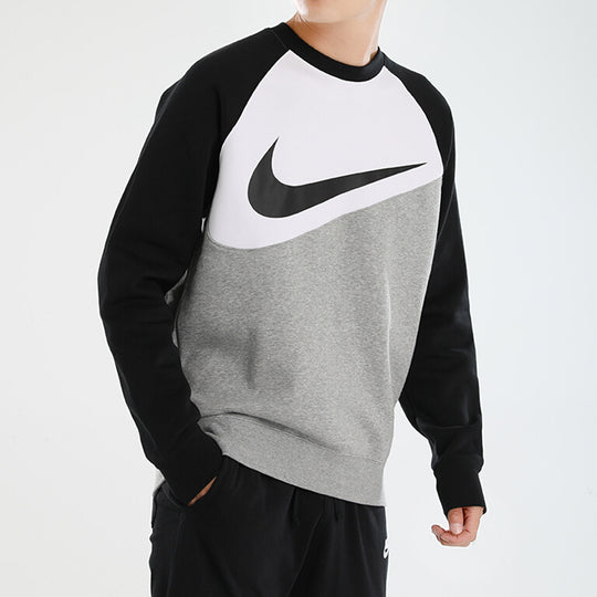 Nike Sportswear Swoosh Color Casual Collar Sports Men's Black And White Grey CZ4922-063