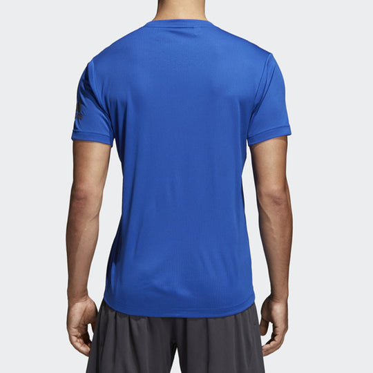 adidas Sports Round Neck Short Sleeve 'Bright Blue' CE0814