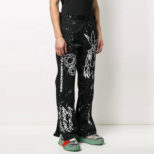 OFF-WHITE Futura Crossover Printing Casual Pants Black OMYA075S20D050501001 Casual Pants - KICKSCREW