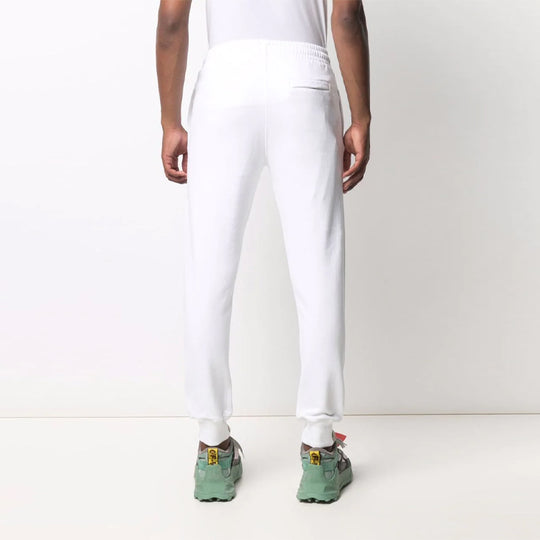 Off-White FW21 Knit Sports Pants 'White' OMCH035F21FLE0010110