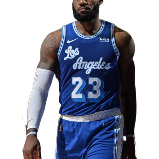 Shop Lebron James Lakers Classic Blue Jersey with great discounts