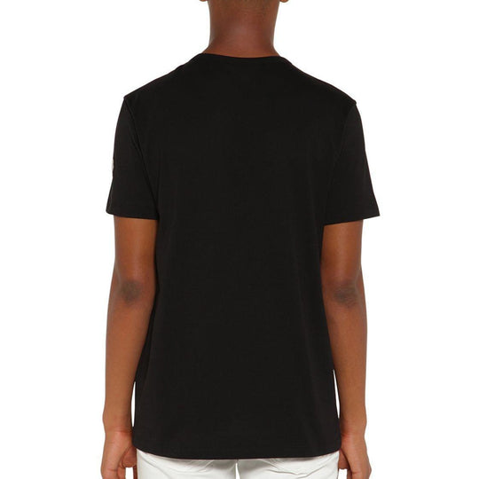 Men's Moncler Pattern Alphabet Printing Short Sleeve Black T-Shirt 0918C736208390T999 T-shirts  -  KICKSCREW