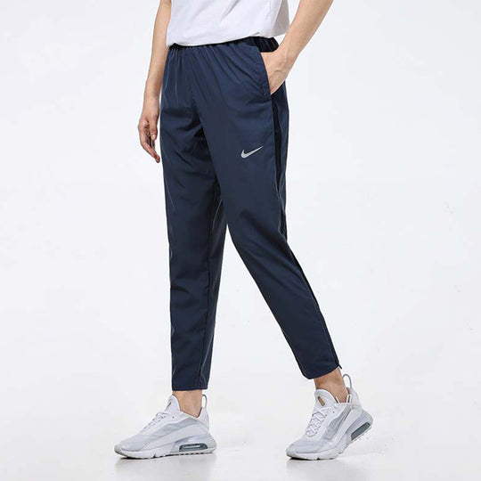 Men's Nike Running Training Quick Dry Woven Sports Pants/Trousers/Joggers Navy Blue BV4841-437