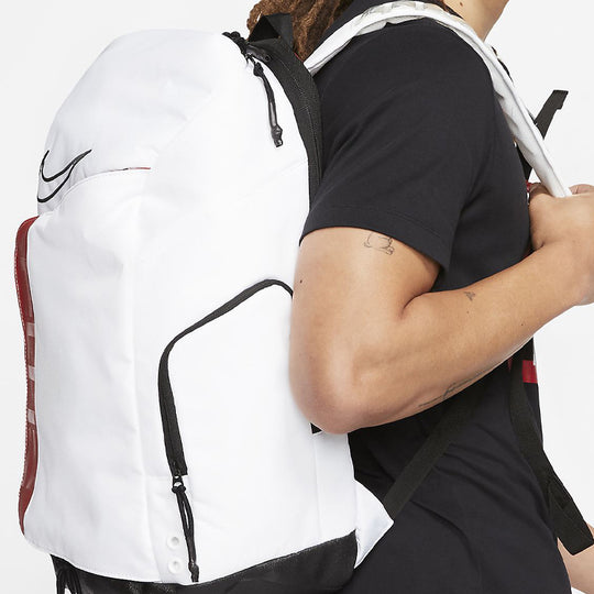 Nike Elite Pro Large Capacity Basketball schoolbag backpack White Black BA6164-100