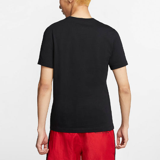 Nike Sportswear Printing Pattern Round Neck Short Sleeve Black CT6885-010