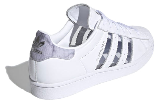 (WMNS) adidas originals Superstar 'White Gray Purple' FX6069