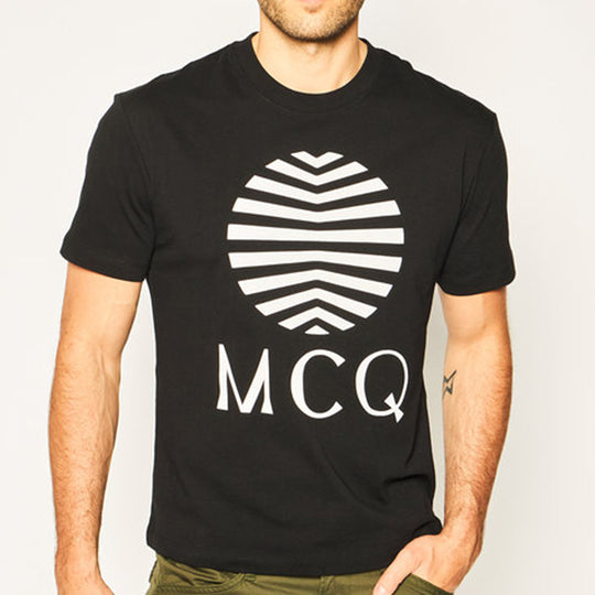 McQ Alexander McQueen Logo Printing Round Neck Short Sleeve T-shirt Black 291571-ROT37-1000 T-shirts  -  KICKSCREW