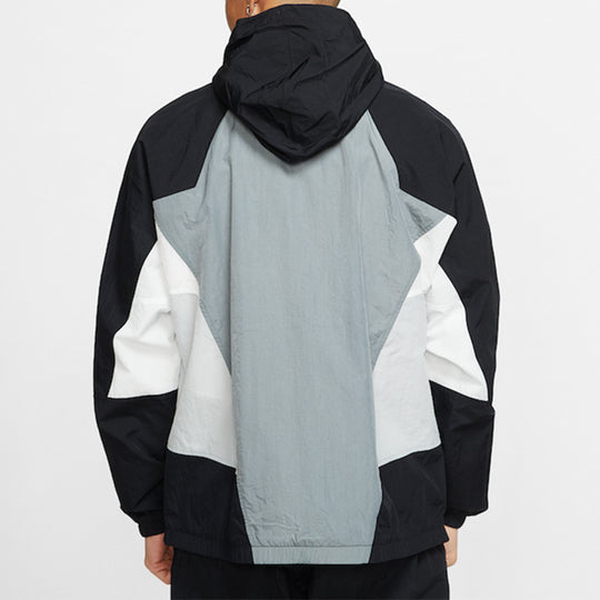Nike Sportswear Heritage Windrunner Splicing hooded Woven Jacket Gray ...