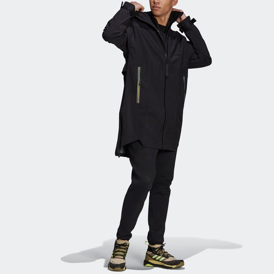 adidas Myshelter Parka Casual Sports Long Hooded Jacket Black GP7852