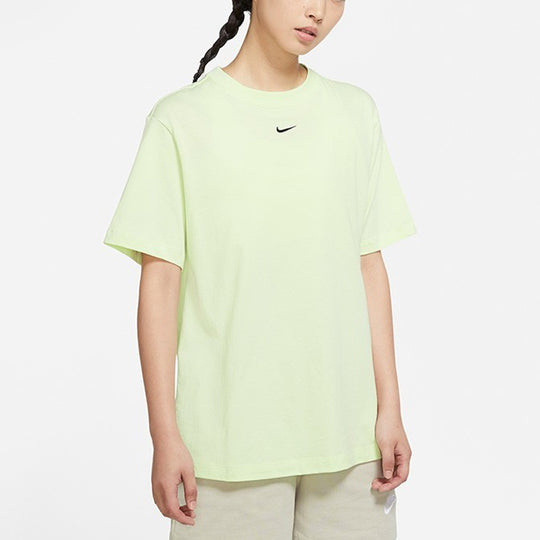 (WMNS) Nike Sportswear Essential Sports Running Training Round Neck Short Sleeve Light Green T-Shirt DH4256-303