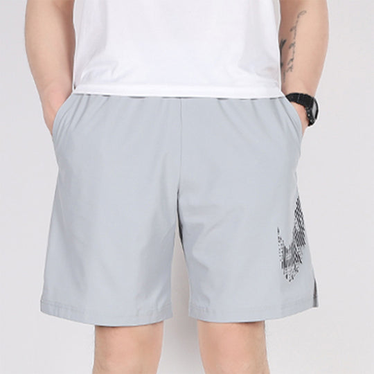 Men's Nike Side Logo Sports Loose Gray Shorts CJ2393-077 - KICKS CREW