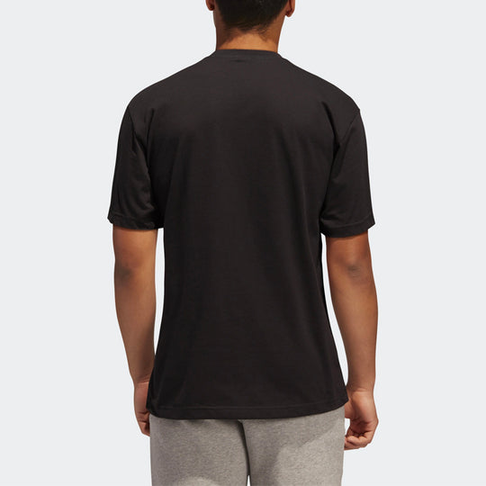 adidas originals NYC Alphabet Printing Round Neck Pullover Short Sleeve Black GQ1402