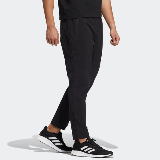 Men's adidas Fi Ent Wvpt Casual Breathable Solid Color Sports Pants/Trousers/Joggers Black HE9908