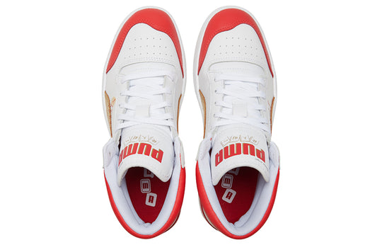 PUMA Ralph Sampson Year Of Ox Mid Shoes White/Red/Gold 382290-01