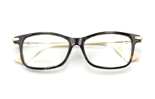 GUCCI Unisex Bee Glasses White/Gold/Black GG0513OA-005 Optical Frames/Lenses - KICKSCREW