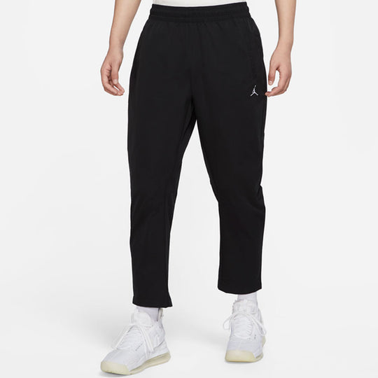 Men's Air Jordan Solid Color Logo Printing Lacing Straight Casual Pants/Trousers Autumn Black DR3095-010