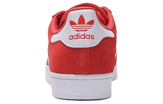 adidas Originals Superstar Suede Shoes 'Crystal White Red' S75140