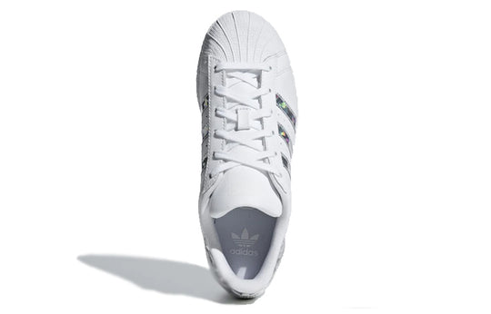 Adidas Superstar J 'White Holographic Stripes' F33889 - KICKS CREW