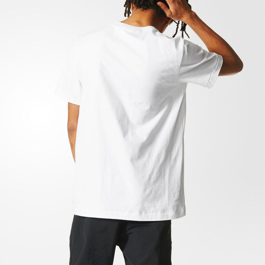 adidas originals Printing Pocket Casual Sports Round Neck Short Sleeve White BS2482