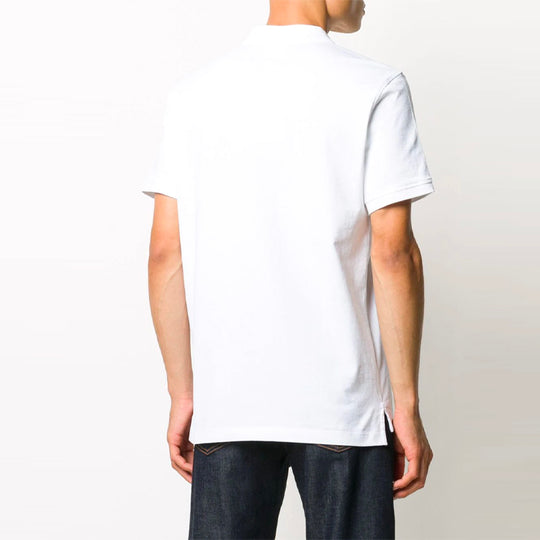 Men's KENZO SS21 Alphabet Short Sleeve Polo Shirt White FA65PO0504SK-01