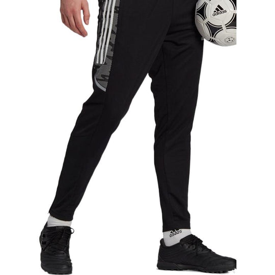 Men's adidas Solid Color Alphabet Logo Printing Running Training Soccer/Football Sports Pants/Trousers/Joggers Black GE5423