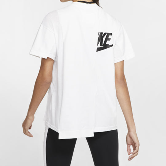 (WMNS) Nike x Sacai Hybrid T-Shirt 'White' CD6310-100