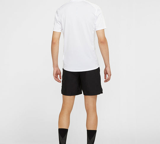 Men's Nike Miler Running Tops Quick Dry Short Sleeve White AT3952-100 T-shirts - KICKSCREW