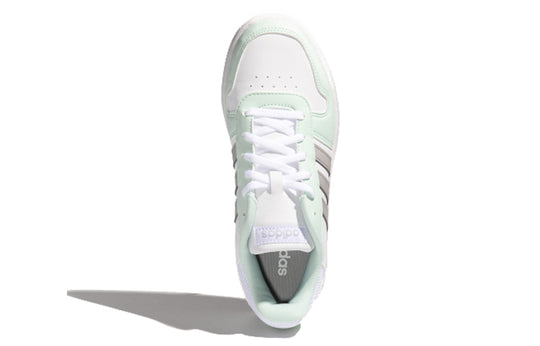 (WMNS) adidas neo Hoops 2.0 'White Gray Green' FW5856