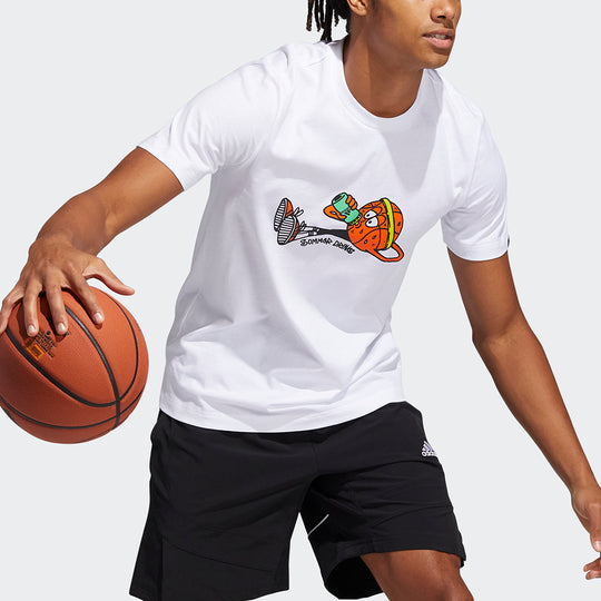 Adidas Lil Stripe Team Basketball Tee White T Shirt
