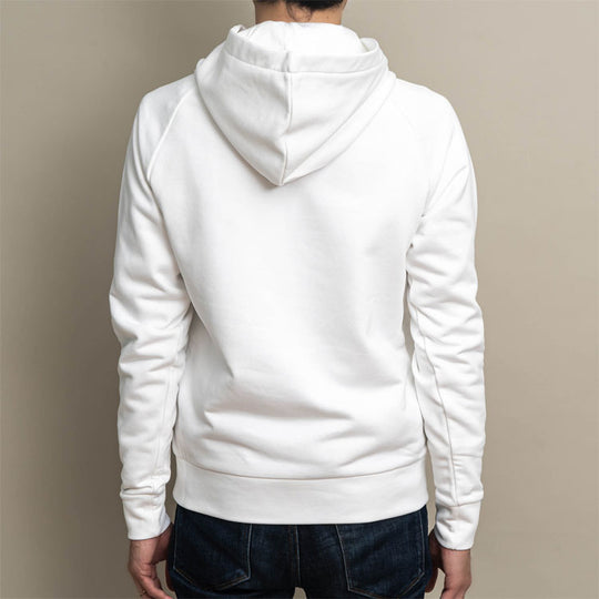 Men's FENDI SS21 Alphabet Pattern Cotton Hooded Long Sleeves White FAF595AE8IF0ZNM