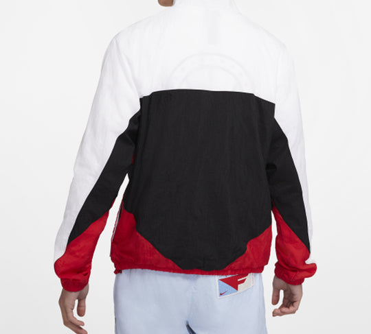 Nike As Men's Nk Flight Jacket Hooded Stitching Jacket Black/Red CN8509-011