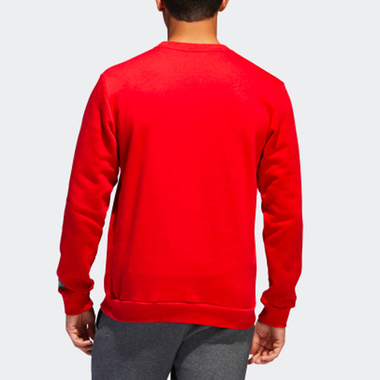 adidas Crew Basketball Sports Round Neck Pullover Red EA2357