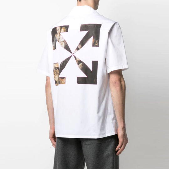 OFF-WHITE SS21 Arrows Pattern Printing Short Sleeve Shirt Version White OMGA163S21FAB0070125 Shirt - KICKSCREW