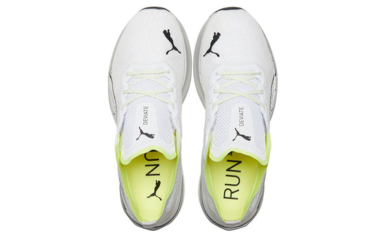 Puma WMNS Nitro Foam Low Top Running Shoes White/Yellow 194453-05 Marathon Running Shoes/Sneakers - KICKSCREW