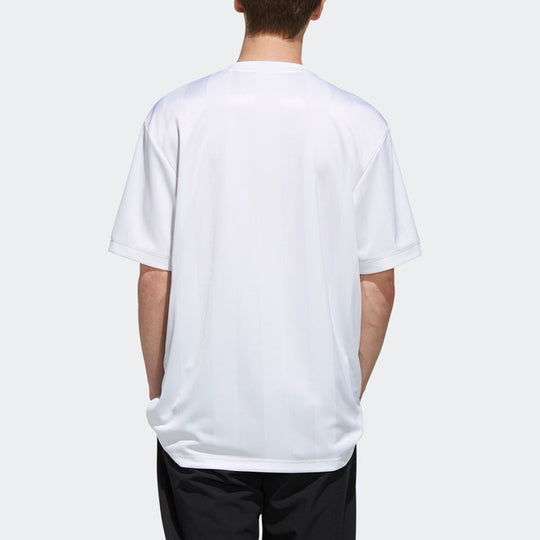 Men's adidas neo Logo Printing Sports Round Neck Short Sleeve White T-Shirt EI4518
