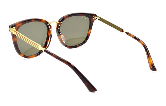 GUCCI Double G Webbing Series Sunglasses Asia Edition Tortoiseshell Color Circular GG0079SK Sunglasses - KICKSCREW