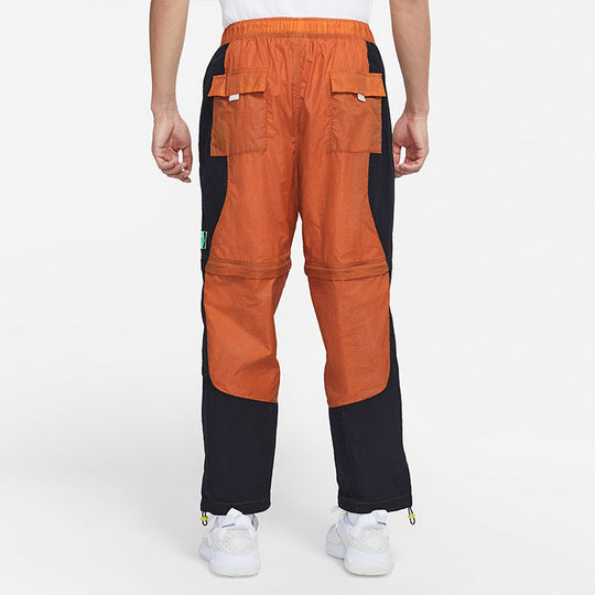Air Jordan 23 Engineered Convertible Stitched Contrast Sports Trousers For Men Yellow CV2789-875
