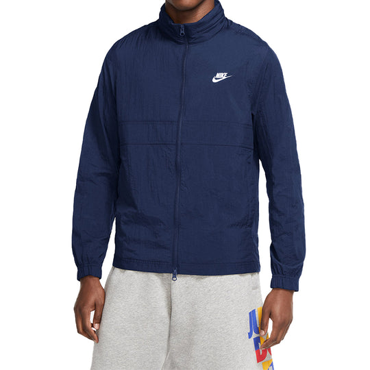 Nike Sportswear Stand-up Collar Jacket Male Blue CU4310-410 - KICKS CREW