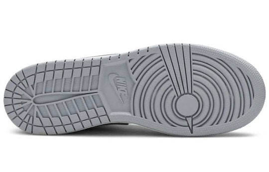 (GS) Air Jordan 1 Retro Mid 'White Wolf Grey' 554725-112 Big Kids Basketball Shoes  -  KICKS CREW