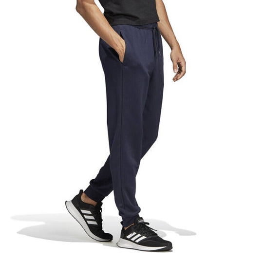 Men's adidas Logo Printing Drawstring Bundle Feet Sports Pants/Trousers/Joggers Navy Blue DX3687