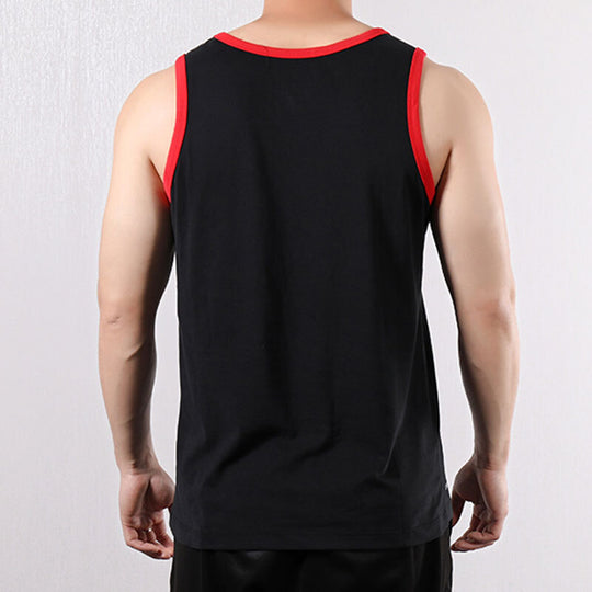 Nike Logo Printing Contrasting Colors Sports Basketball Vest Black BQ3 ...