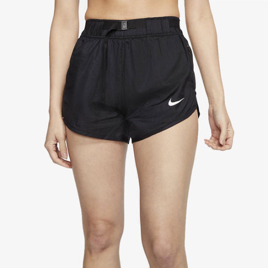 (WMNS) Nike Belt Design Breathable Casual Sports Running Shorts Black CJ2430-010